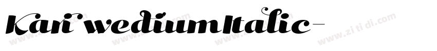 Kari wediumItalic字体转换